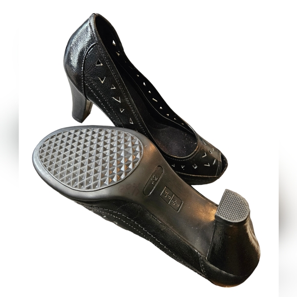 A2 Aerosoles Enchanted Women's Peep Toe Black Heels Size 8M - Picture 3 of 7